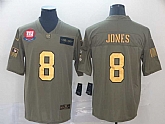 Nike Giants 8 Daniel Jones 2019 Olive Gold Salute To Service Limited Jersey,baseball caps,new era cap wholesale,wholesale hats
